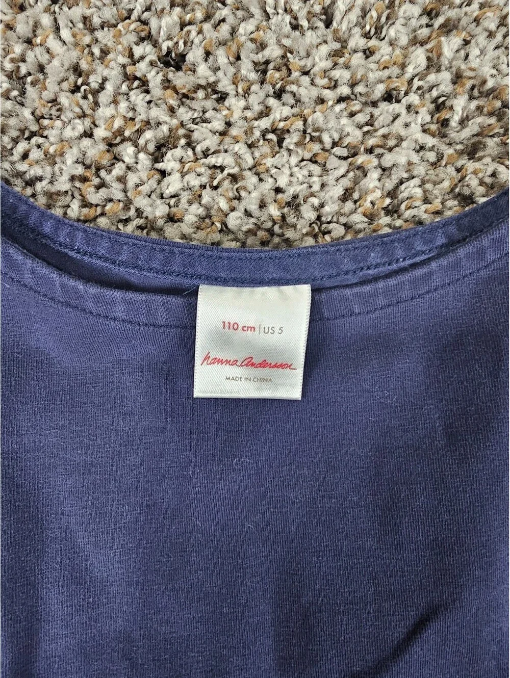 Hanna Andersson Long Sleeve Blue Embroidered Unicorn Tulle Dress Girls Sz 5